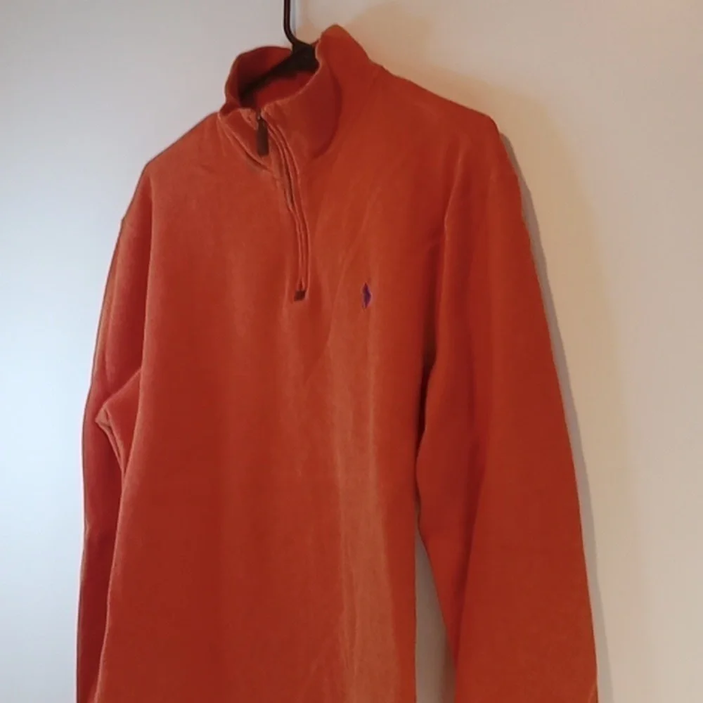 Polo Ralph Lauren Mock Neck 1/4 Zip Pullover Sweater Men's Sz Large EUC NICE!